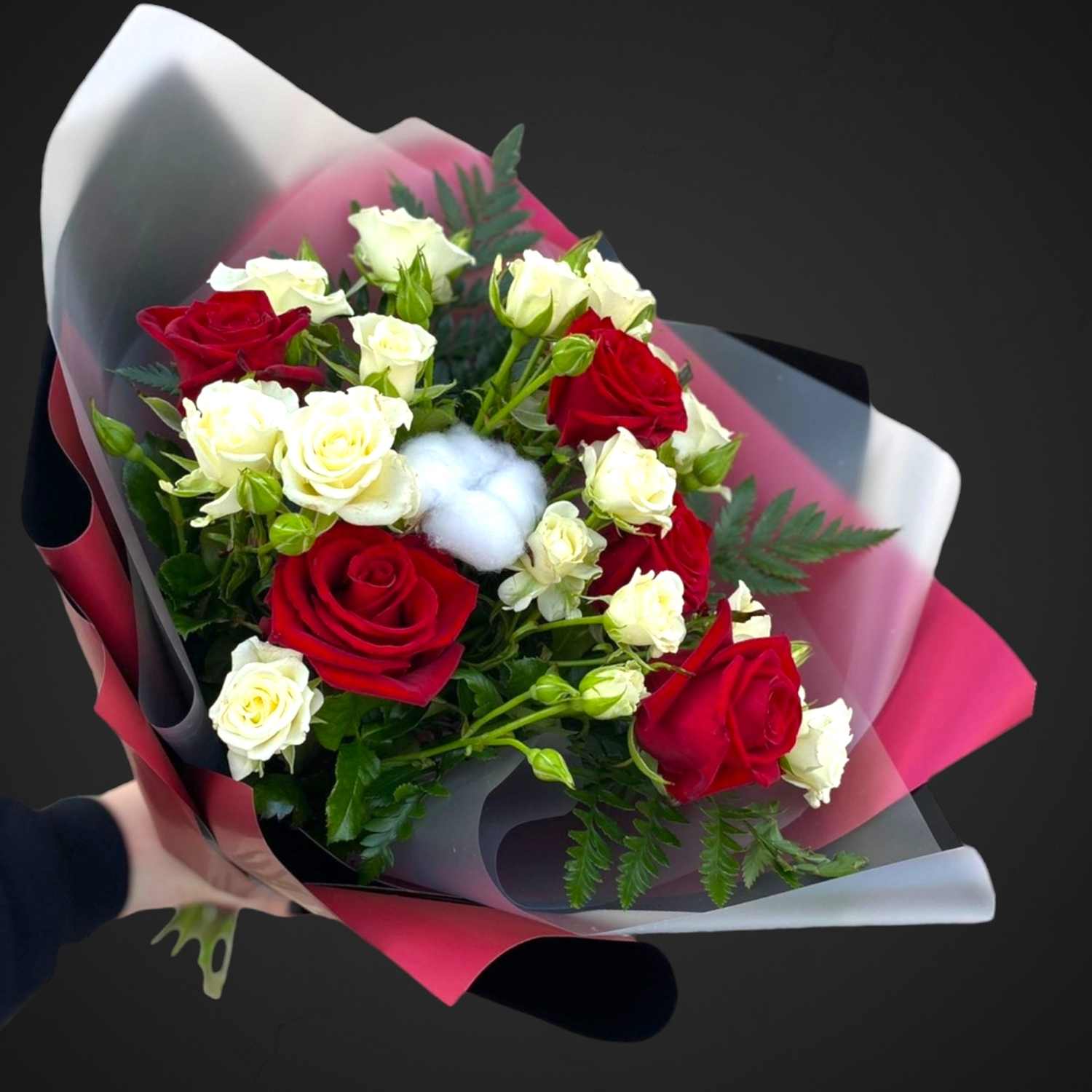 Букет "Красное и белое"