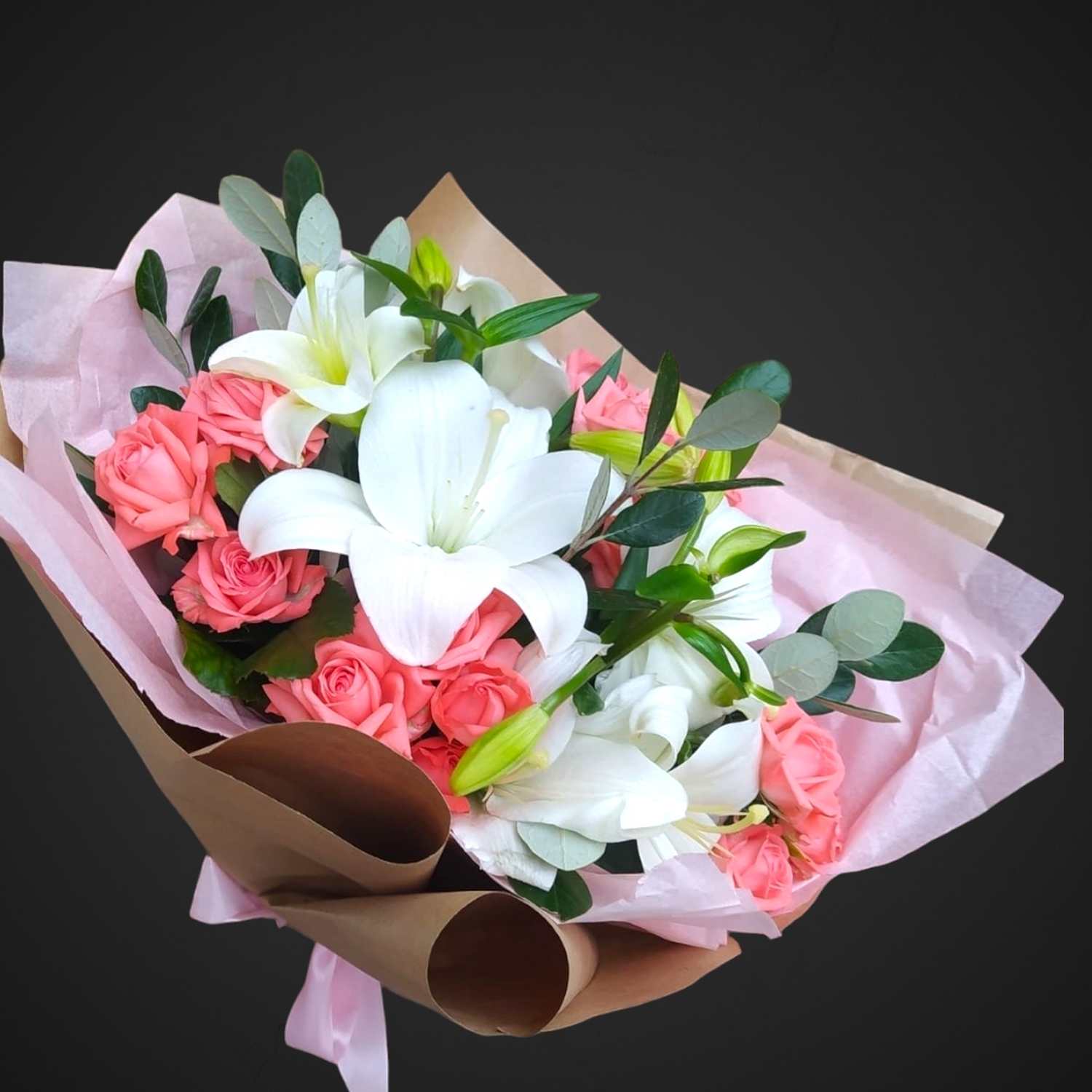 Букет "Пламенное сердце"